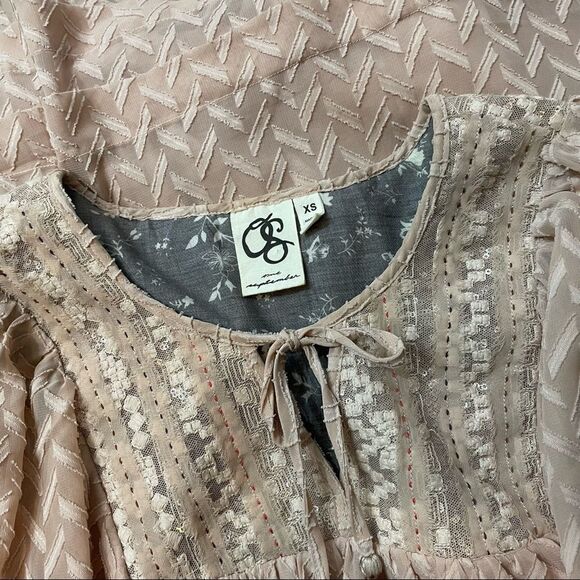 Anthropologie One September S Anwen Peasant Dress Size XS - Picture 3 of 7